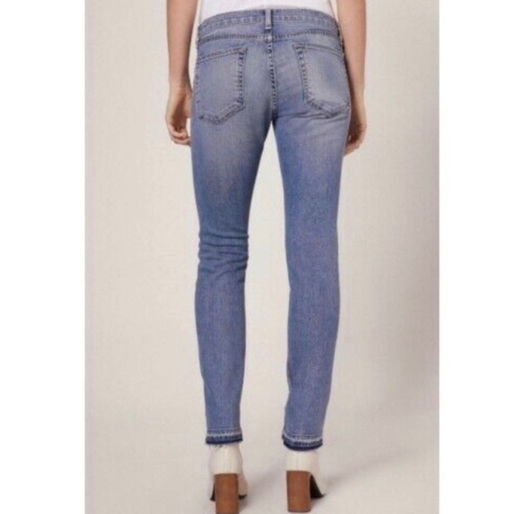 Rag & Bone Dre Slim Boyfriend Jeans Raw Hem Mid Rise Rove Blue Size 26 Straight - Picture 2 of 11